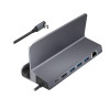 LogiLink UA0408 USB-C Docking Station with Tablet Stand, HDMI 4K@60Hz, 100W PD, Gigabit Ethernet, Silver