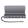 LogiLink UA0408 USB-C Docking Station with Tablet Stand, HDMI 4K@60Hz, 100W PD, Gigabit Ethernet, Silver