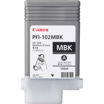 Canon PFI-102MBK Matte Black Pigment Ink Tank 130 ml for imagePROGRAF iPF500, iPF600, iPF700, iPF710, iPF720 31CANPFI102MBK