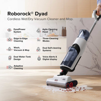 Roborock Dyad Wet and Dry Vacuum Cleaner Black WD1S1A51-01