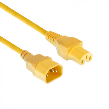ACT Powercord C14 - C15 Yellow 1.2 m (AK5307)