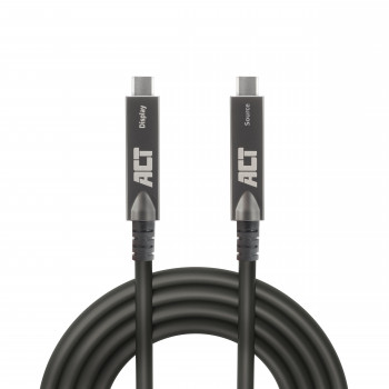 ACT USB-C 3.2 Gen2 Active Optical Cable (AOC), for touch panels, video, data, power, 15m (AK4335)