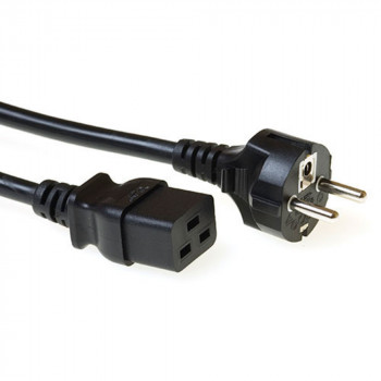 ACT AK5410 Mains Power Cable CEE 7/7 to IEC C19 0.5 m Black