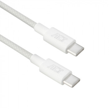 ACT USB 2.0 240W Charging/Data Cable USB-C to USB-C, White, 1 m (AC3084)