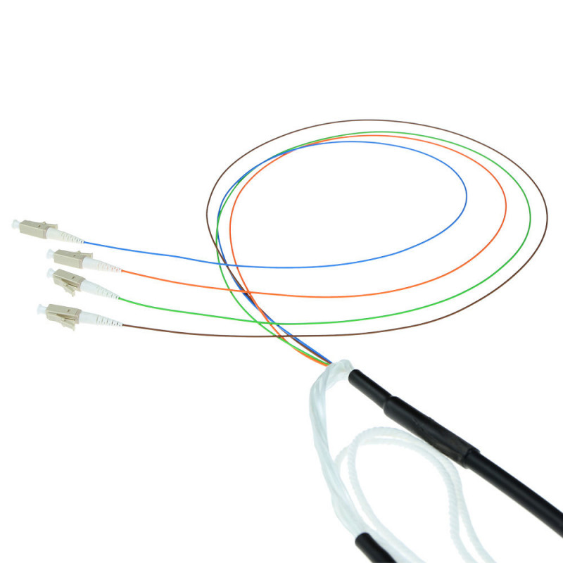 ACT 150m Singlemode OS2 Indoor/Outdoor Fiber Optic Cable, 8 Fibers, 8x LC to 8x LC, 9/125µm, LSZH, Yellow RL4115