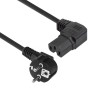 ACT AK5349 Power Cord Schuko CEE 7/7 Male Angled to IEC C15 Female Angled Right 1m Black