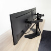 ACT AC8363 Dual Monitor Arm Desk Stand for 2 Screens up to 32 inch - Clamp & Grommet Mount, VESA 75/100, 8kg per Arm, Black