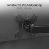 ACT AC8363 Dual Monitor Arm Desk Stand for 2 Screens up to 32 inch - Clamp & Grommet Mount, VESA 75/100, 8kg per Arm, Black