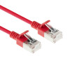 ACT Red 0.5m LSZH S/FTP CAT6A Slimline Patch Cable Snagless RJ45 (DB7500)