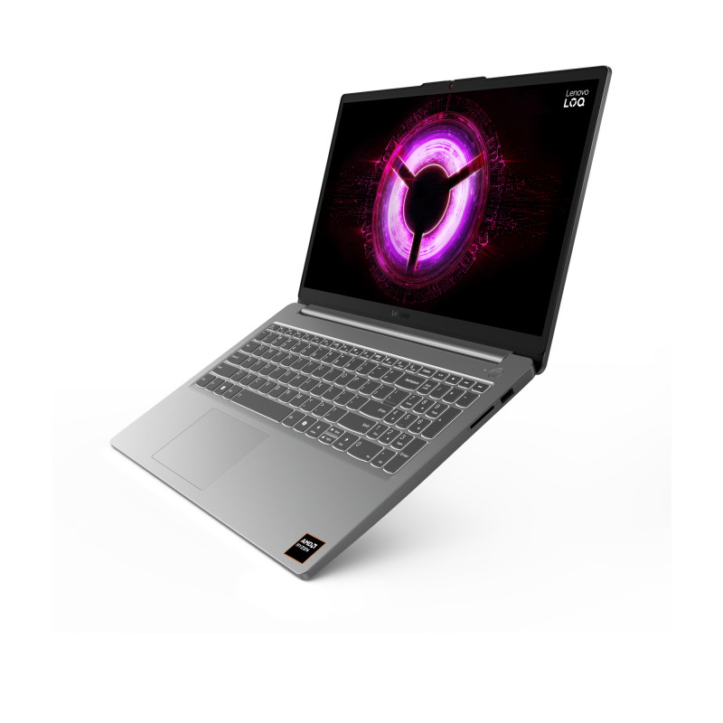 Lenovo LOQ 15ARP10E 83S000C7GE Laptop, 15.6 inch Full HD IPS 144Hz, AMD Ryzen 5 150, 16GB DDR5, 512GB SSD, GeForce RTX 3050 6GB, Windows 11 Home, German keyboard