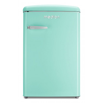 Medion MD37790 Retro Refrigerator Turquoise, 90L Total Capacity, E Energy Class