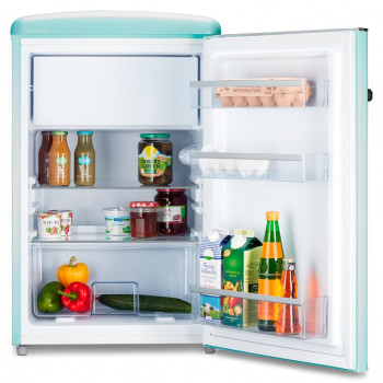 Medion MD37790 Retro Refrigerator Turquoise, 90L Total Capacity, E Energy Class