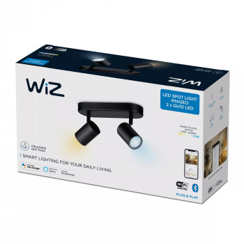 WiZ IMAGEO Spots Deckenleuchte Tunable White 2x5W Schwarz Einzelpack