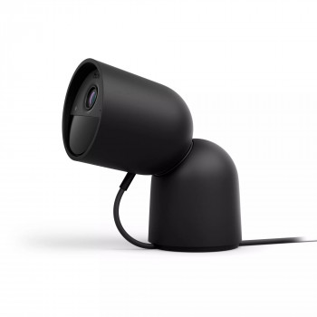 Philips Hue Secure Wired Camera with Stand, 2K Video Resolution, Black