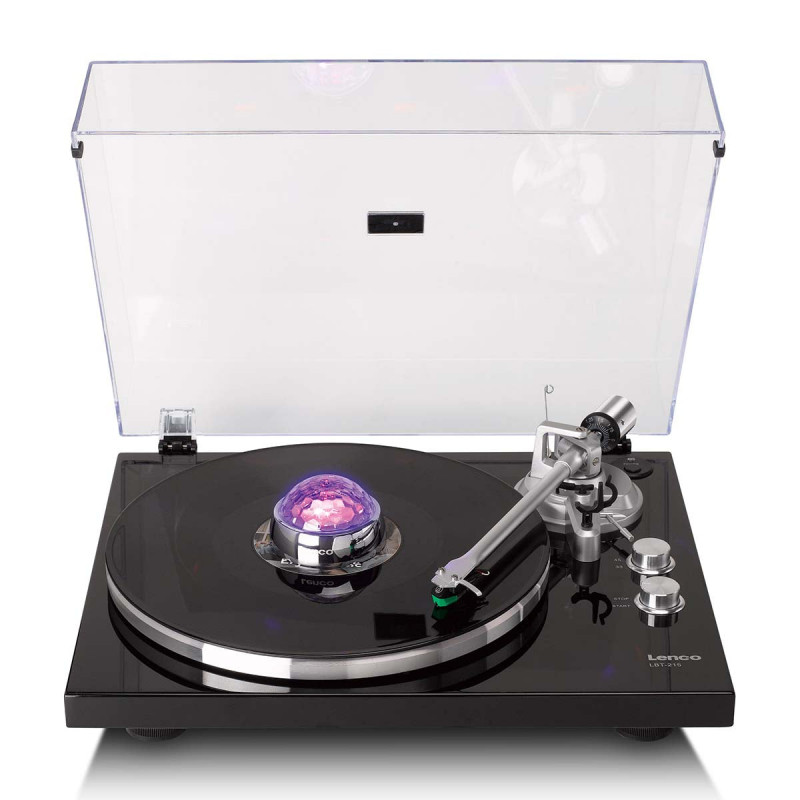 Lenco TTA-080SI Record Stabiliser with RGB Disco Light, 250 g, Silver