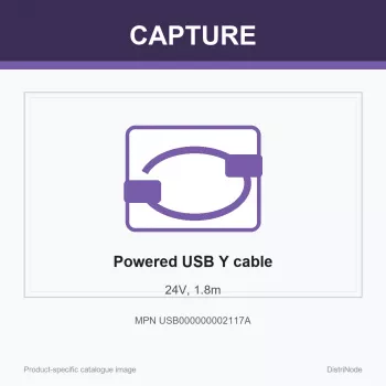 Capture Cable Powered USB Y 24V, 1.8m, 50 g, 189 mm, 138 mm, 37 mm, 184 g