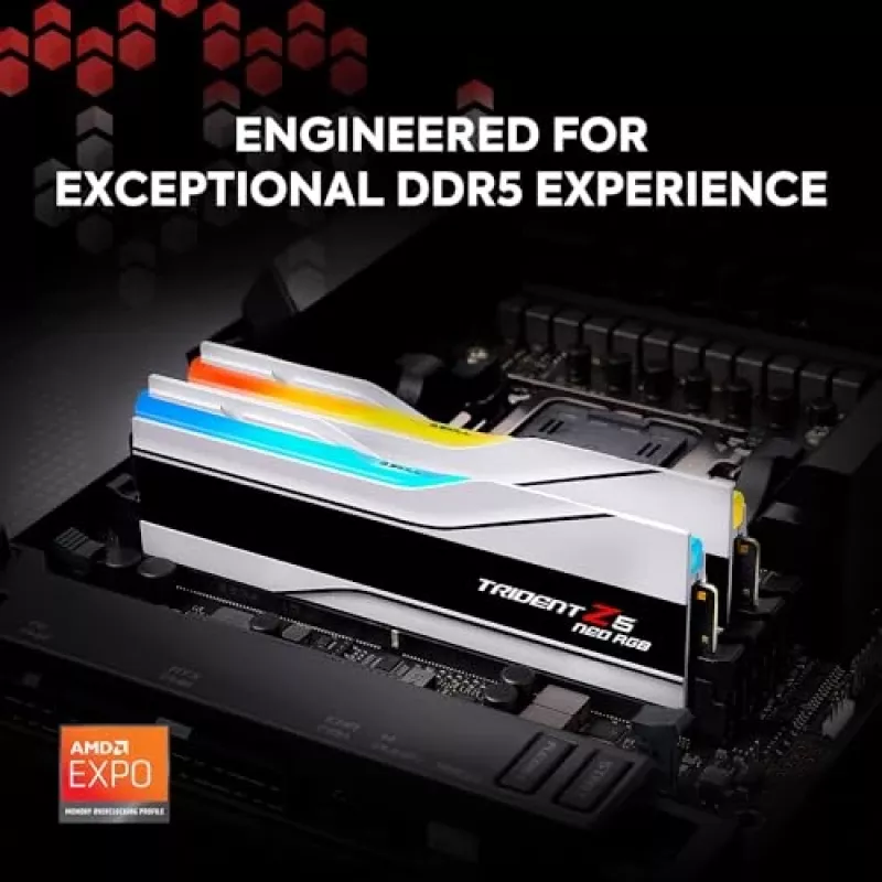 G.Skill Trident Z5 Neo EXPO RGB 64GB (2x32GB) DDR5 PC5-48000C30 6000MHz Dual Channel Kit