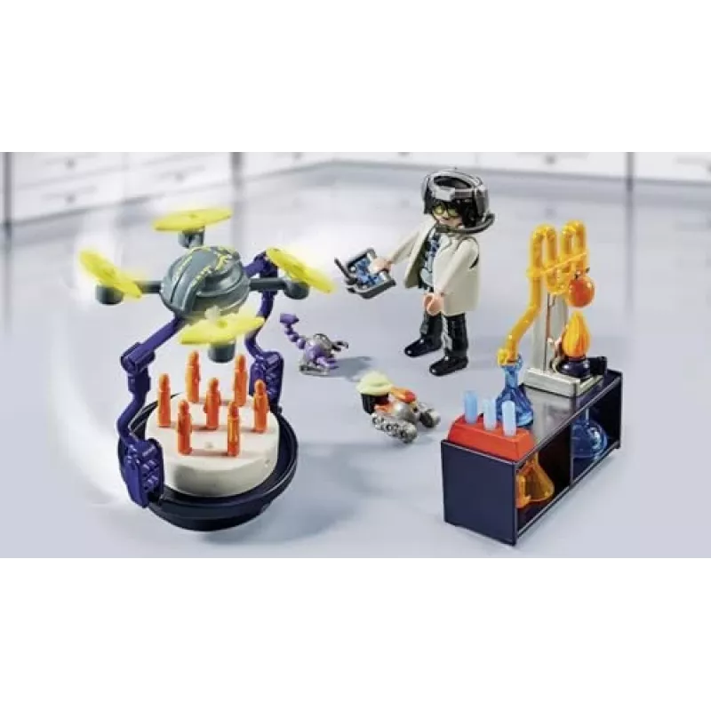 Playmobil 71450 My Life: Researchers with Robots Science-themed Party in the Lab Including a Transport Drone and Robots Fun Imaginative Role-play Arti