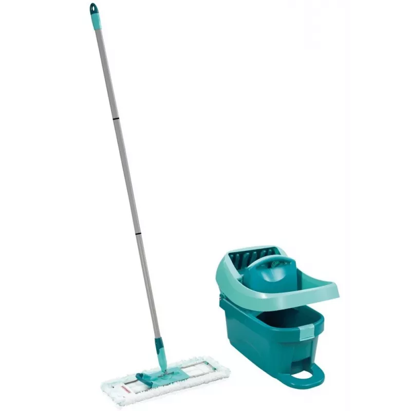 Leifheit Floor Mop Set Dust Wiper Cleaning Tool Professional XL Green with Cart 55096