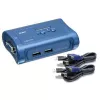 TRENDnet 2-Port USB KVM Switch and Cable Kit, 2048 X 1536 Resolution, Device Monitoring, Auto-Scan, Audible Feedback, USB 1.1, Compliant with