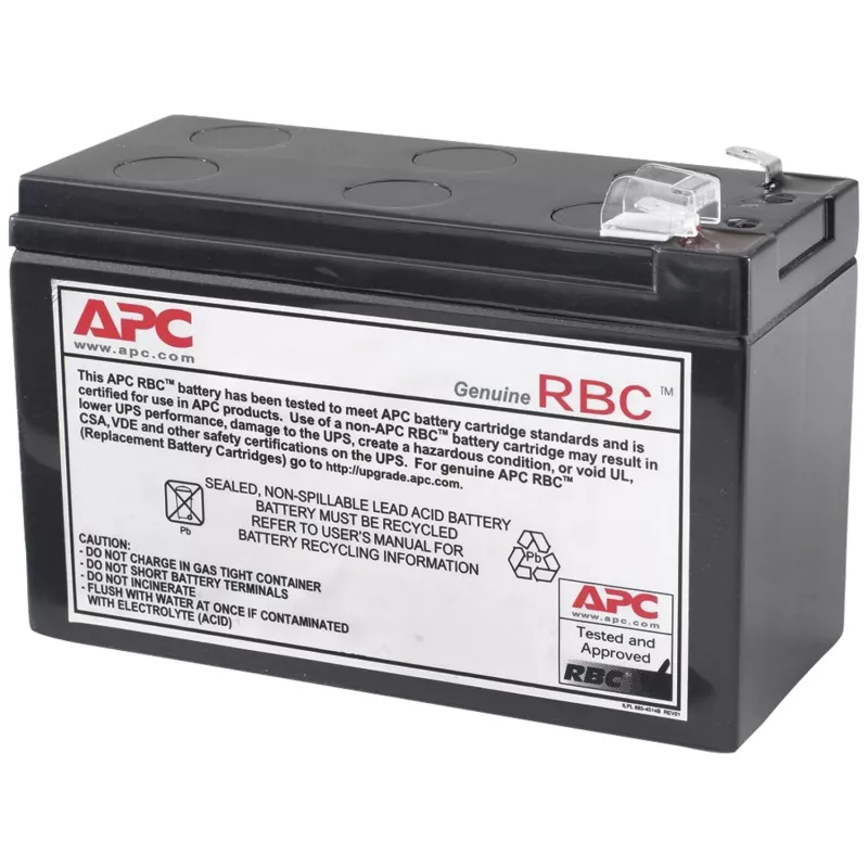 APC Battery Replacement Cartridge APCRBC110 (OEM), Sealed Lead Acid (VRLA), 1 pc(s), 84 VAh, Black, RoHS, 2.5 kg