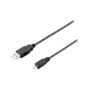 Equip USB 2.0 Type A to Micro-B Cable, 1.0m, Black, 1 m, USB A, Micro-USB B, USB 2.0, Male/Male, Black