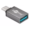 Wentronic Goobay USB-C™ Adapter - USB 3.0 A-Socket, Grey - for connection between USB-C™ and USB-A Devices (56621)