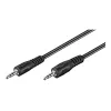 Wentronic Goobay 3,5mm-jack-Connection Cable, Black, 2.5 m - jack 3,5 mm-Plug (3-Pin, Stereo) > jack 3,5 mm-Plug (3-Pin, Stereo) (50449)