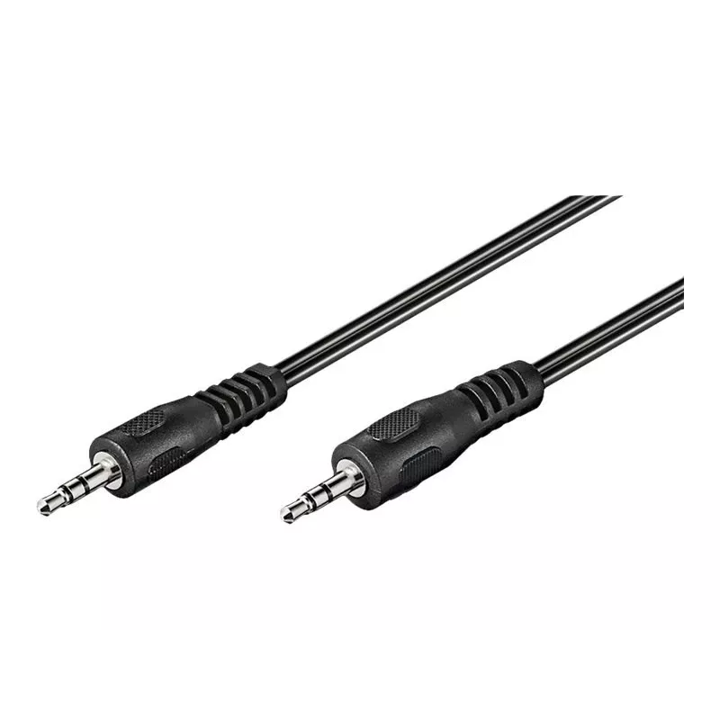 Wentronic Goobay 3,5mm-jack-Connection Cable, Black, 2.5 m - jack 3,5 mm-Plug (3-Pin, Stereo) > jack 3,5 mm-Plug (3-Pin, Stereo) (50449)