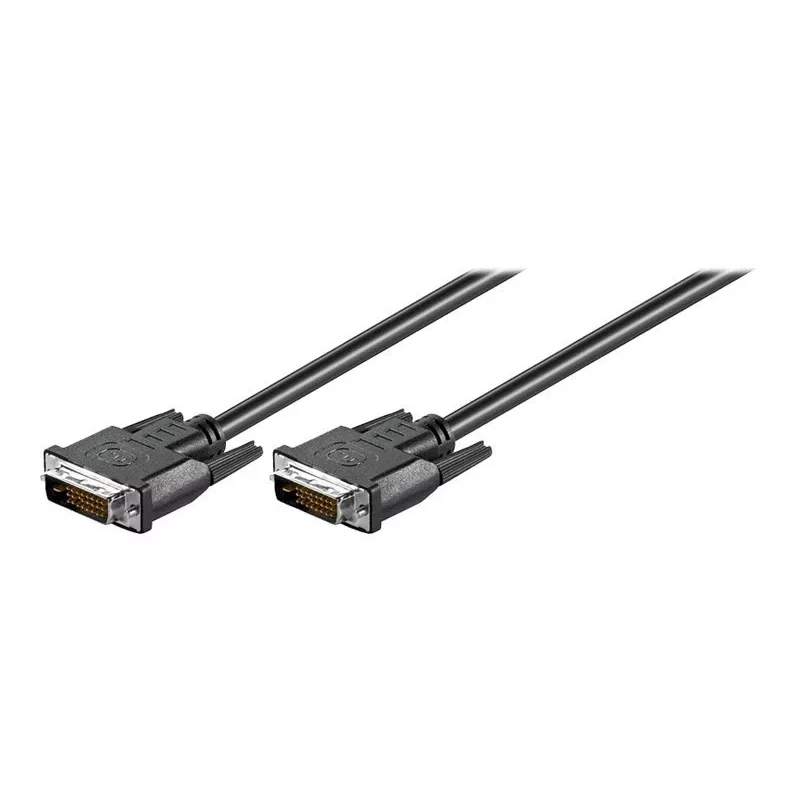 Wentronic Goobay DVI-D FullHD Cable Dual Link, Black, 1.8 m - DVI-D-Plug Dual-Link (24+1-Pin) > DVI-D-Plug Dual-Link (24+1-Pin) (93573)
