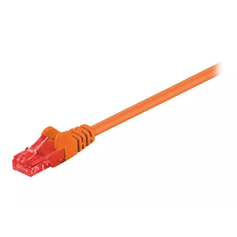 Wentronic Goobay - Patch-Cable - RJ-45 (M) to RJ-45 (M) - 1 M - UTP - CAT 6 - Moulded, Snagless - Orange (95262)