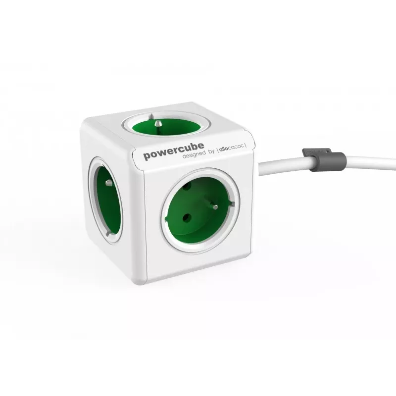 Allocacoc PowerCube Extended Type E power extension 1.5 m 5 AC outlet(s) Indoor Green
