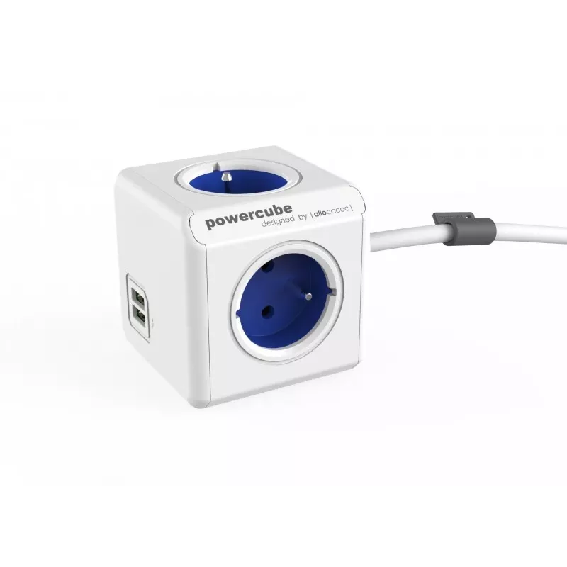 Allocacoc 2402BL/FREUPC power extension 1.5 m 4 AC outlet(s) Indoor Blue, White