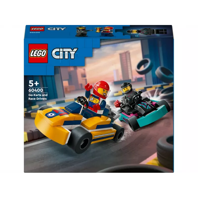Construction toy LEGO 60400 City Go-Karts with Racers – playset with minifigures and vehicles