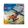 LEGO City Fire Helicopter 60411 construction toy, 85 pieces, rotating blades, 1 minifigure, age 5+ (220×90×60 mm)