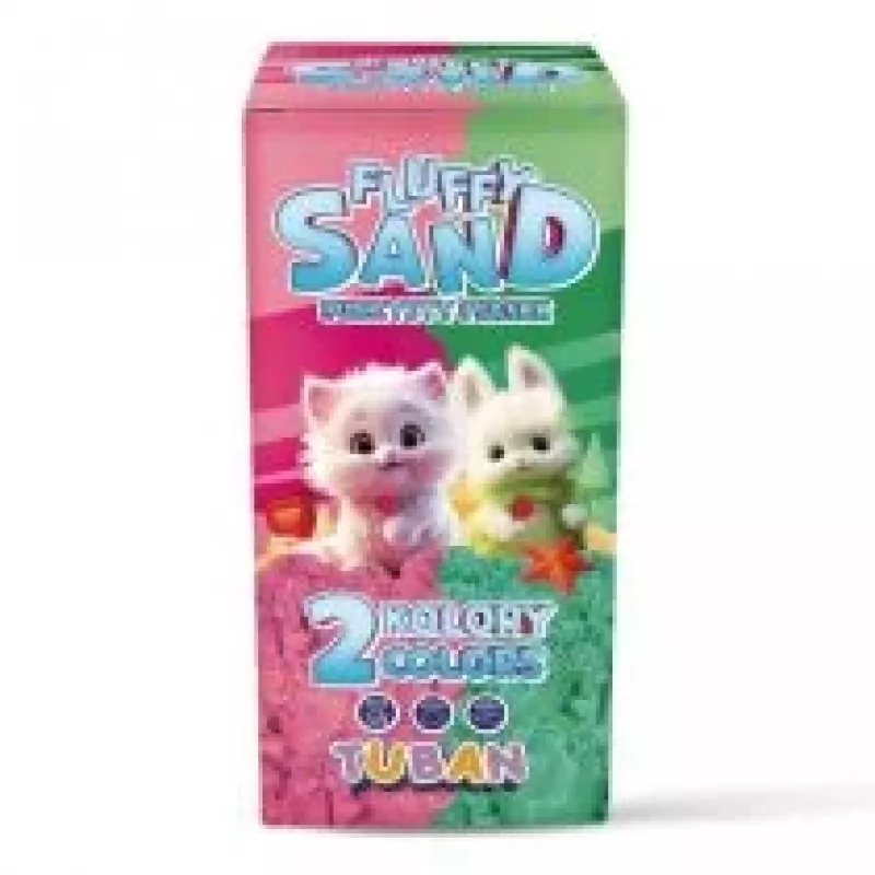 Set Fluffy Sand 2x70g Pink/Green TUBAN