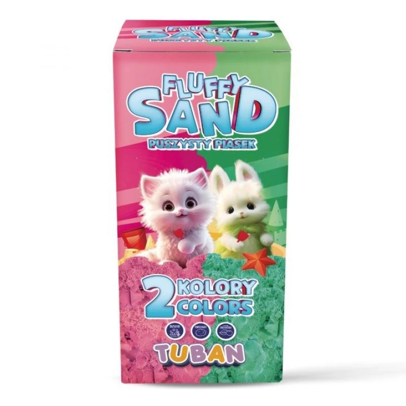 Set Fluffy Sand 2x70g Pink/Green TUBAN