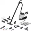 SV 7, cylinder steam cleaner, 0.5 l, black, gray, white, buttons, fixed, 50 cm