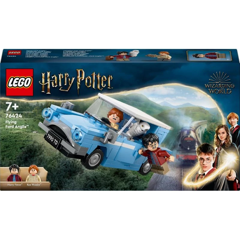 LEGO Harry Potter Flying Ford Anglia Car Toy for 7 Plus Year Old Kids Boys & Girls Buildable Model with Ron Weasley Character Minifigure and Hedwig
