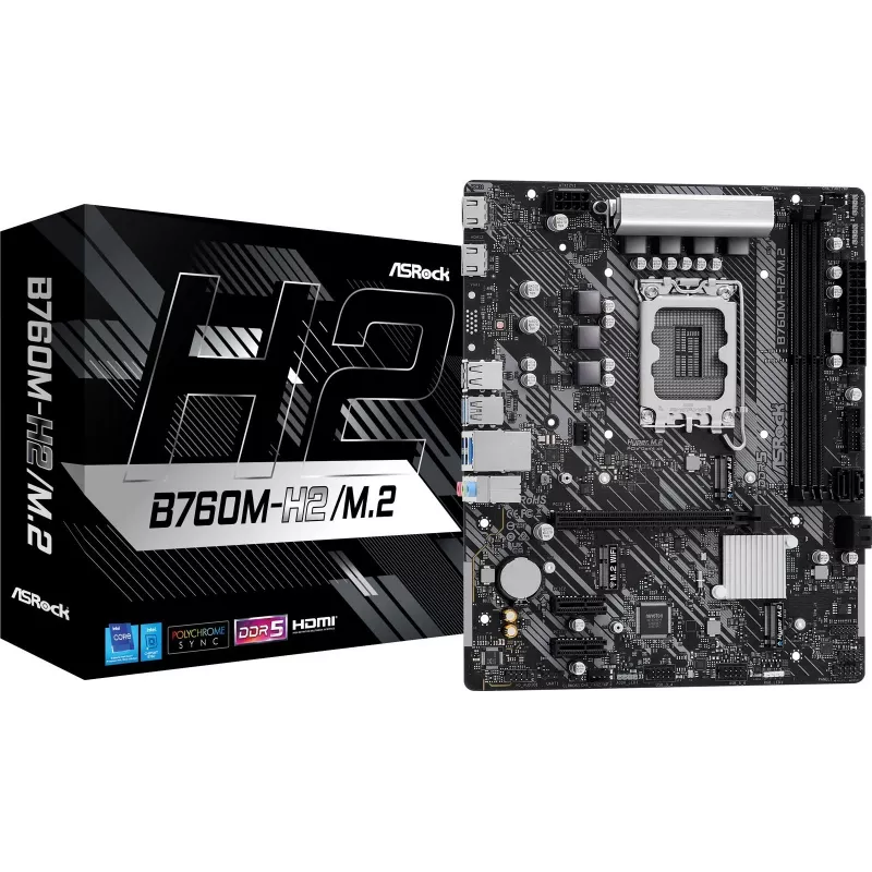 ASRock B760M-H2/M.2 DDR5 LGA1700 Micro-ATX Motherboard