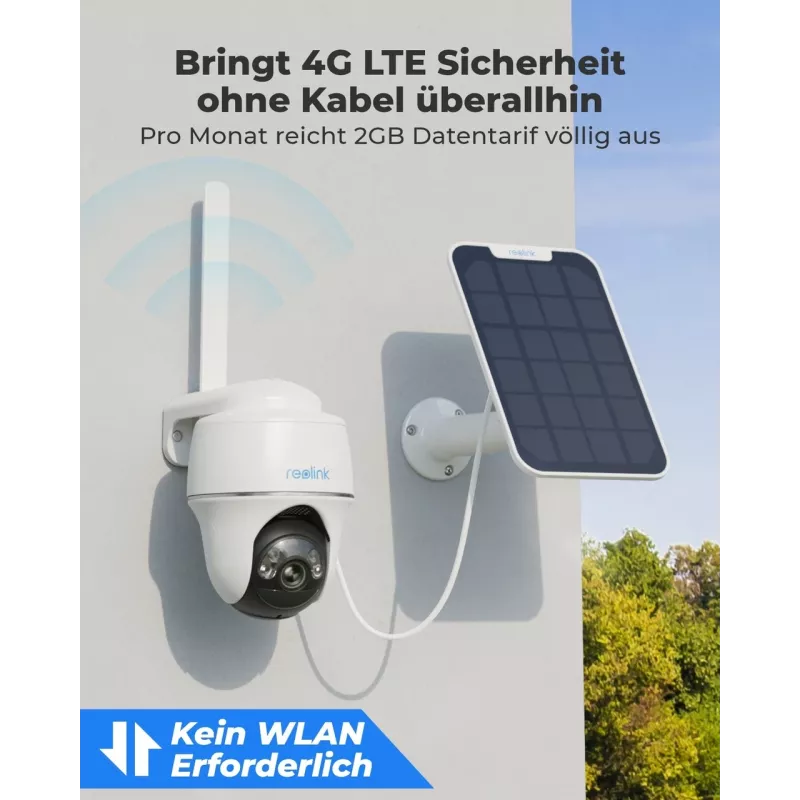 Reolink Go Series G430 - 5MP Outdoor Battery Camera, 4G LTE Network, Person/Vehicle/Animal Detection, 355° Pan & 140° Tilt