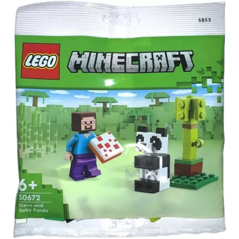 LEGO Minecraft Steve and Baby Panda 30672 Polybag