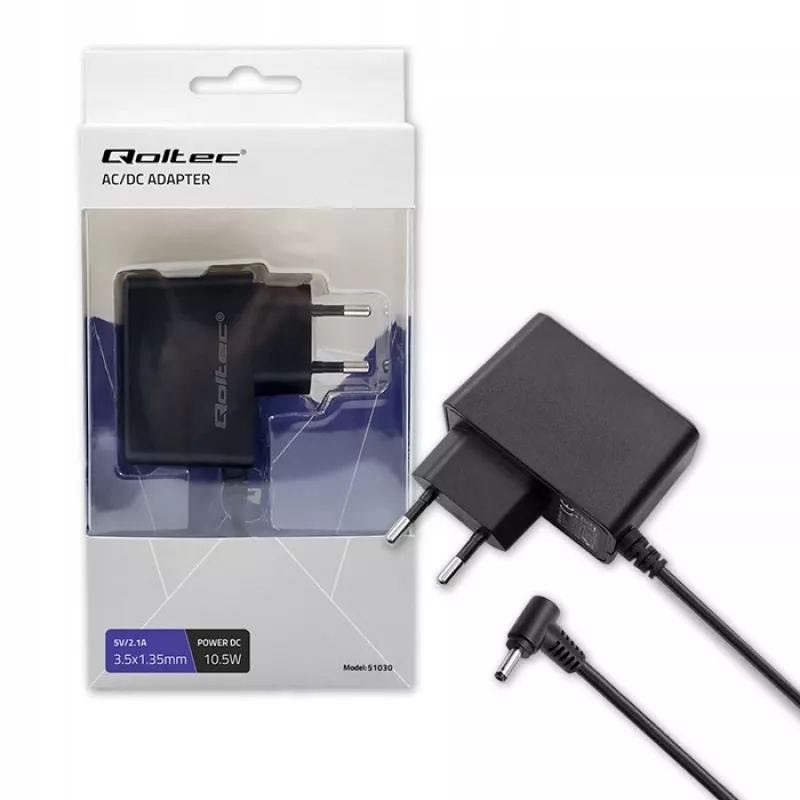Qoltec power adapter Wtyczkowy 10.5W 5V 2.1A 3.5*1.35