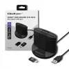 Smart Card Reader Qoltec 50632 USB 2.0 Black 1m Cable