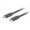 USB C to C cable LANBERG CA-CMCM-32CU-0018-BK USB 3.2 Gen 2, 1.8 m, black, 100 W PD, 4K video
