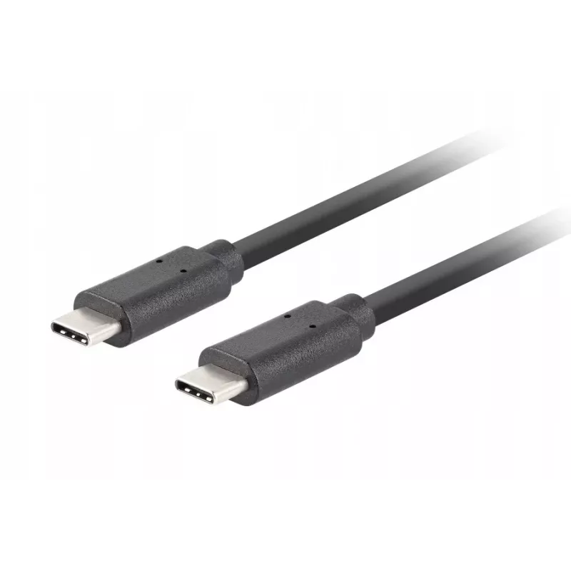 USB C to C cable LANBERG CA-CMCM-32CU-0018-BK USB 3.2 Gen 2, 1.8 m, black, 100 W PD, 4K video