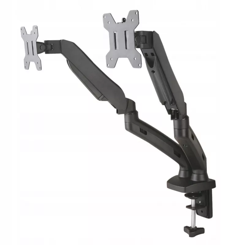 Desk handle on gas spring for 2 LEDs / LCDs 13-27 inches L-13GD