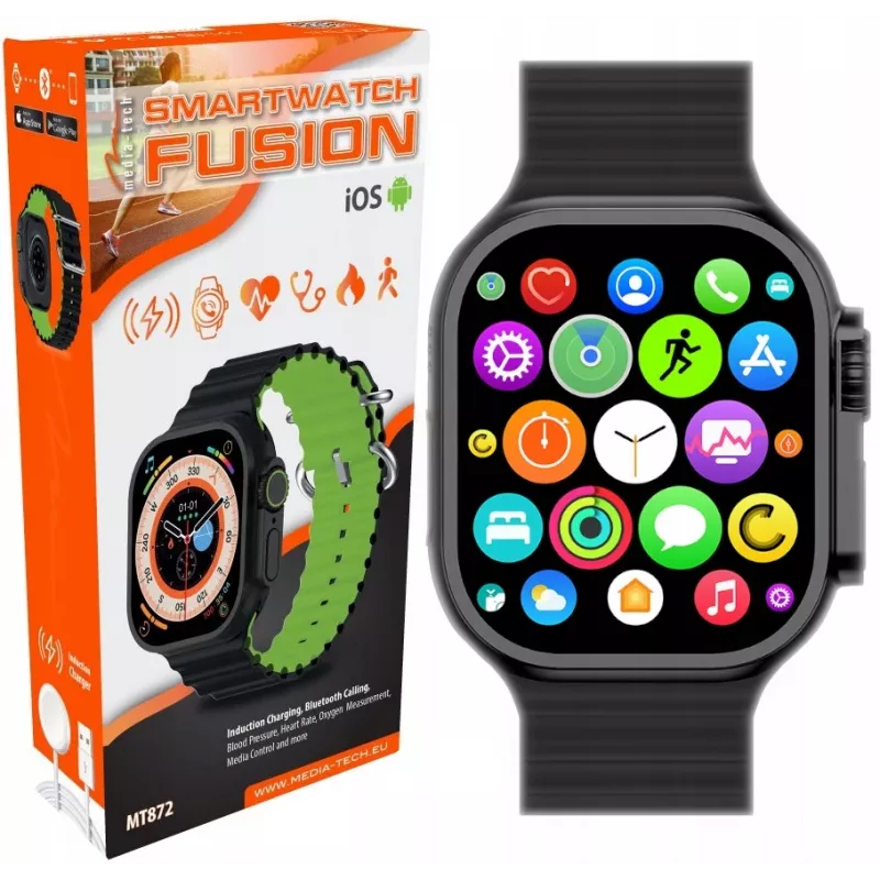 Smartwatch Fusion MT872 Bluetooth Calling Pulse Blood Pressure Blood Oxygen