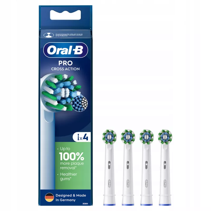 Oral-B Pro CrossAction replacement brush heads, 4 pcs