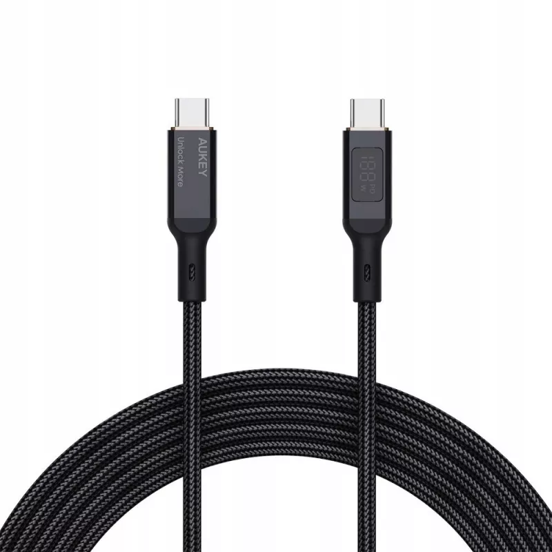 AUKEY CB-MCC102 USB Cable 1.8m USB C Black 480 Gbit/s